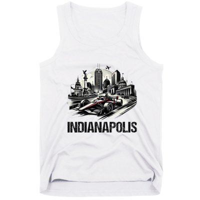 Formula Indianapolis City Indiana Circuit Racetrack Fast Tank Top
