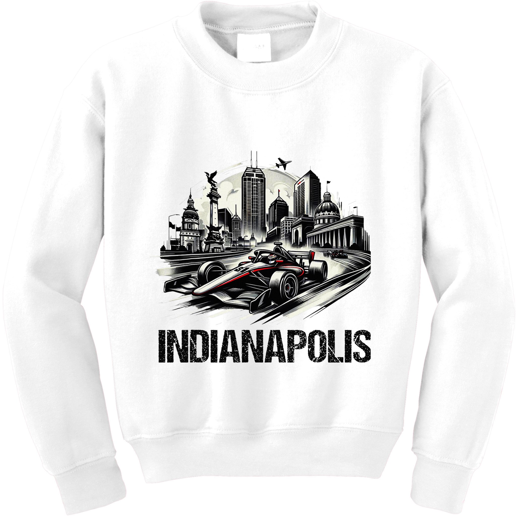 Formula Indianapolis City Indiana Circuit Racetrack Fast Kids Sweatshirt