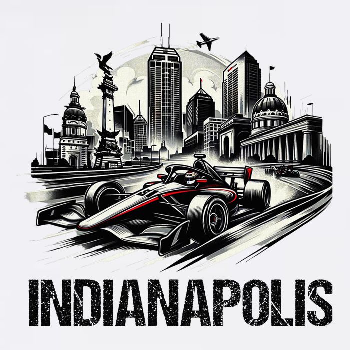 Formula Indianapolis City Indiana Circuit Racetrack Fast Kids T-Shirt