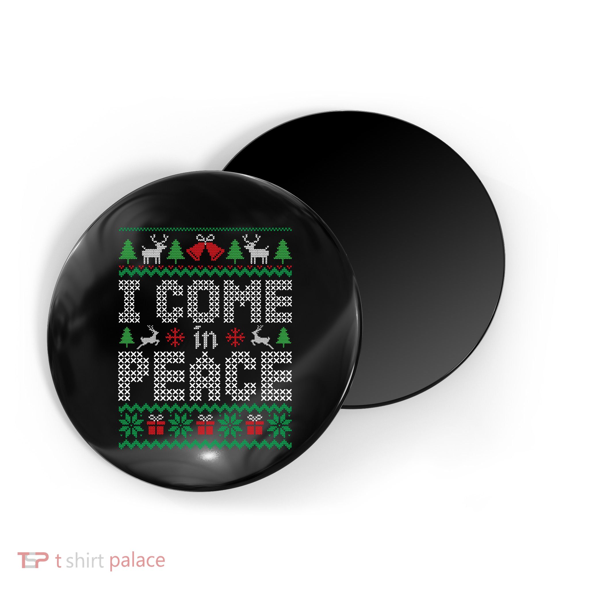Funny I Come In Peace Couple Matching Ugly Christmas Sweater Magnet