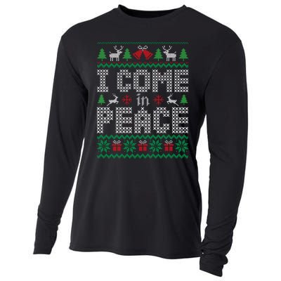 Funny I Come In Peace Couple Matching Ugly Christmas Sweater Cooling Performance Long Sleeve Crew