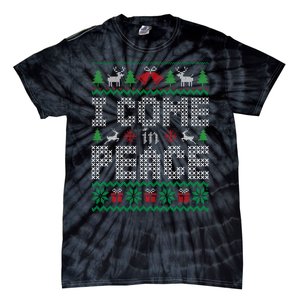 Funny I Come In Peace Couple Matching Ugly Christmas Sweater Tie-Dye T-Shirt