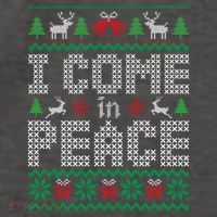 Funny I Come In Peace Couple Matching Ugly Christmas Sweater Vector Backpack