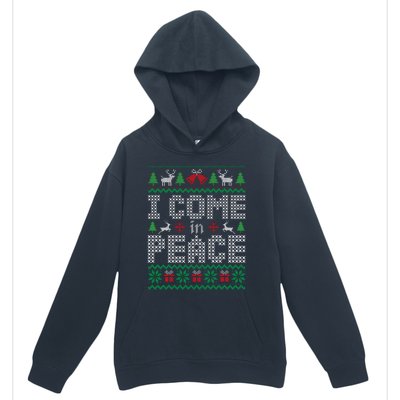 Funny I Come In Peace Couple Matching Ugly Christmas Sweater Urban Pullover Hoodie