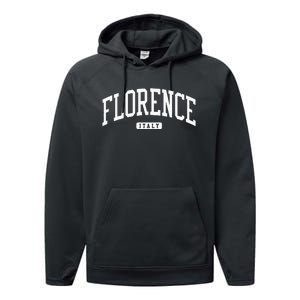 Florence Italy College University Style Performance Fleece Hoodie