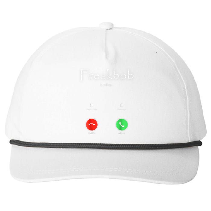 Freakbob Is Calling Freakabob Is Calling Snapback Five-Panel Rope Hat