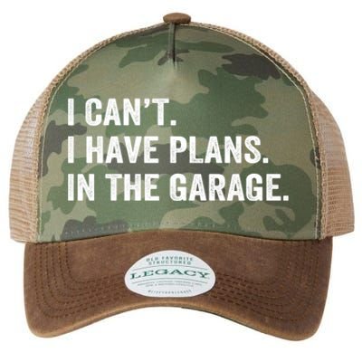 Funny I Can't I Have Plans In The Garage Car Fixing Design Gift Legacy Tie Dye Trucker Hat