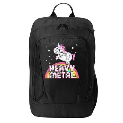 Funny Ironic Cool Unicorn Heavy Metal Music Festival City Backpack