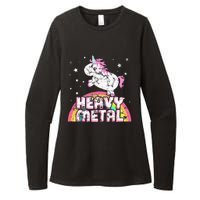 Funny Ironic Cool Unicorn Heavy Metal Music Festival Womens CVC Long Sleeve Shirt