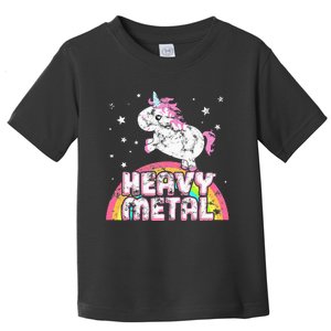 Funny Ironic Cool Unicorn Heavy Metal Music Festival Toddler T-Shirt