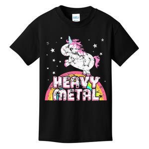 Funny Ironic Cool Unicorn Heavy Metal Music Festival Kids T-Shirt