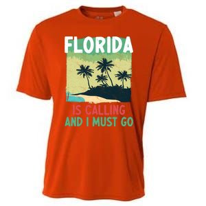 Florida Is Calling And I Must Go Cooling Performance Crew T-Shirt