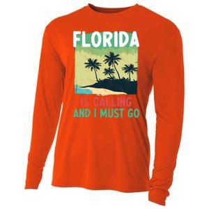 Florida Is Calling And I Must Go Cooling Performance Long Sleeve Crew