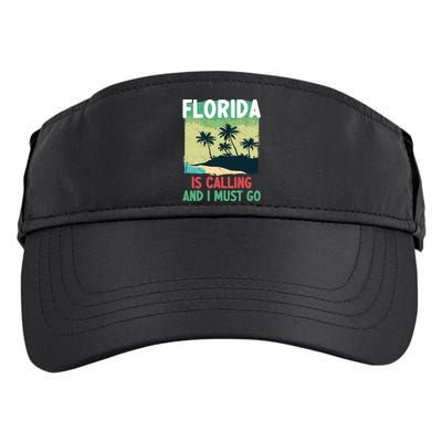 Florida Is Calling And I Must Go Adult Drive Performance Visor