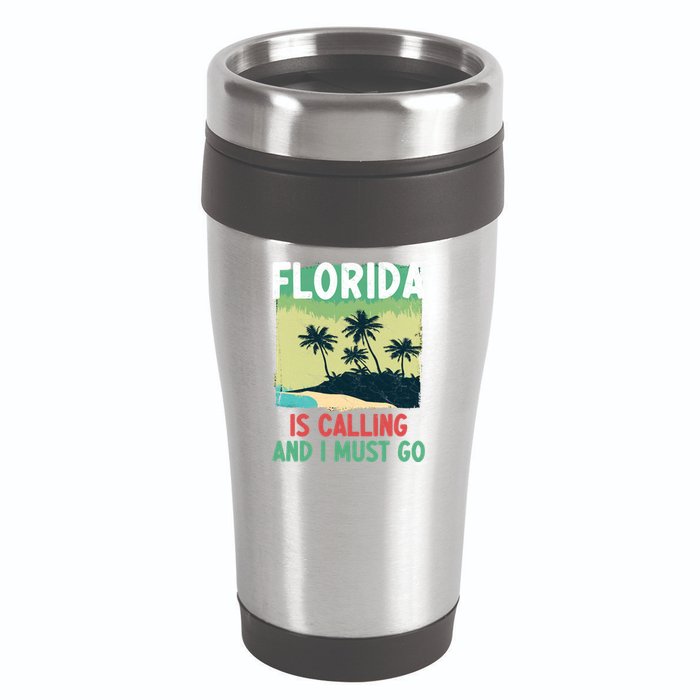 Florida Is Calling And I Must Go 16oz Travel Tumbler