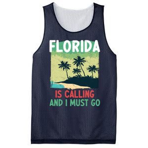 Florida Is Calling And I Must Go Mesh Reversible Basketball Jersey Tank