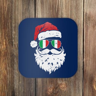 Funny Italian Christmas Pajama Funny Italian Matching Family Coaster