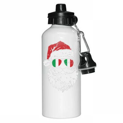 Funny Italian Christmas Pajama Funny Italian Matching Family Aluminum Water Bottle