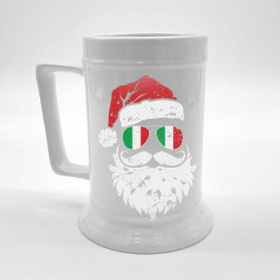 Funny Italian Christmas Pajama Funny Italian Matching Family Beer Stein