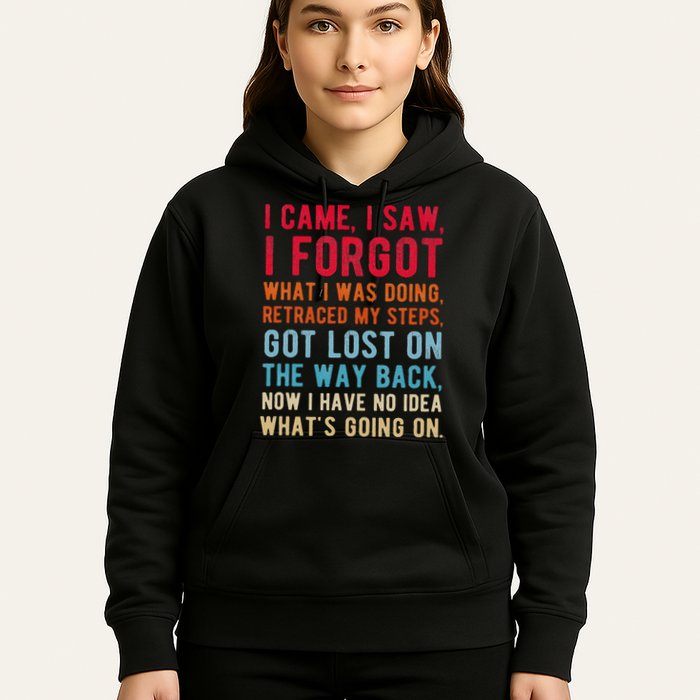 Funny I Came I Saw I Forgot What I Was Doing Got Lost Hoodie