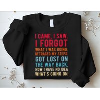 Funny I Came I Saw I Forgot What I Was Doing Got Lost Sweatshirt