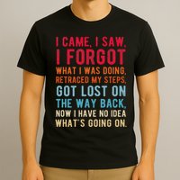 Funny I Came I Saw I Forgot What I Was Doing Got Lost T-Shirt