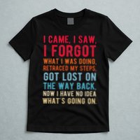 Funny I Came I Saw I Forgot What I Was Doing Got Lost T-Shirt