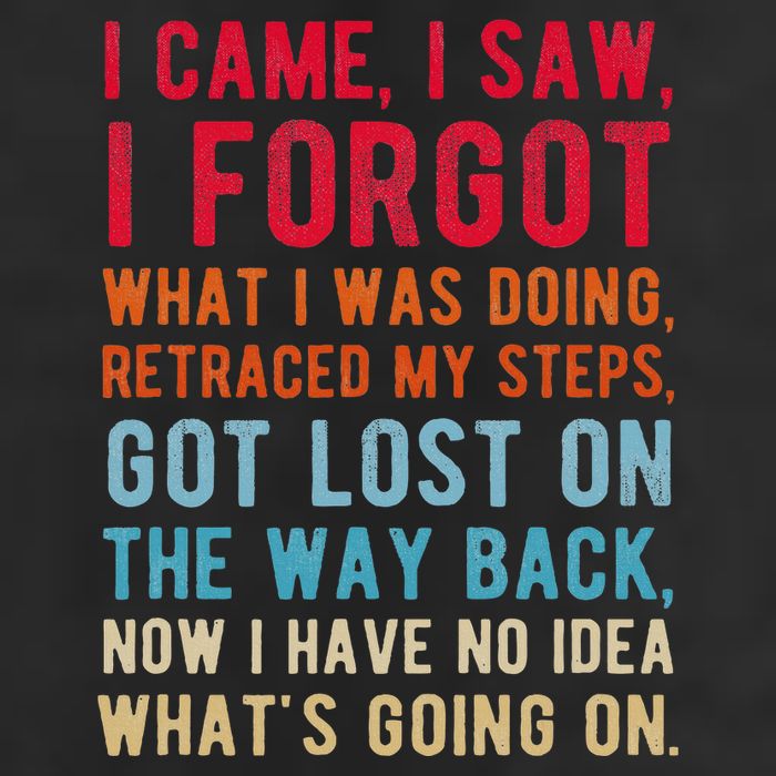 Funny I Came I Saw I Forgot What I Was Doing Got Lost Large Microfiber Waffle Golf Towel