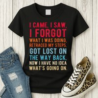 Funny I Came I Saw I Forgot What I Was Doing Got Lost Womens T-Shirt