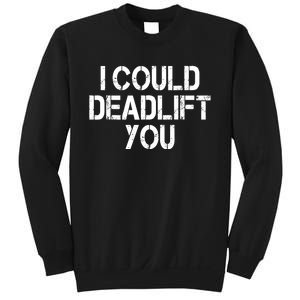 Funny I Could Deadlift You Gift Funny Gym Fitness Workout Gift Sweatshirt