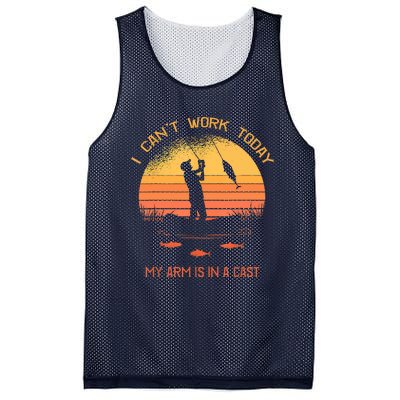 Funny I Can't Work Today My Arm Is In A Cast Shirt Funny Fly Fishing Meme Shirt Mesh Reversible Basketball Jersey Tank