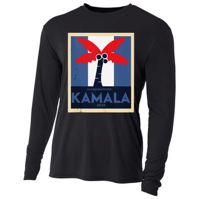 Funny IM Coconuts For Kamala Meme 2024 President Election Cooling Performance Long Sleeve Crew