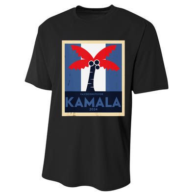 Funny IM Coconuts For Kamala Meme 2024 President Election Performance Sprint T-Shirt