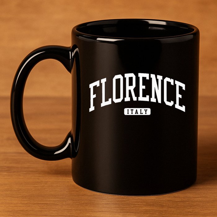 Florence Italy College University Style 11oz C Handle Ceramic Mug