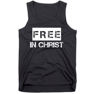 Free In Christ Christian Tank Top