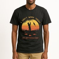 Fisherman I CanT Work Today My Arm Is In A Cast Funny Tall T-Shirt