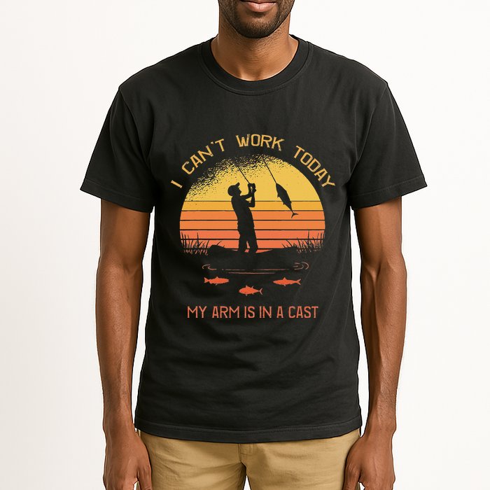 Fisherman I CanT Work Today My Arm Is In A Cast Funny Tall T-Shirt