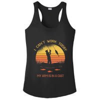 Fisherman I CanT Work Today My Arm Is In A Cast Funny Ladies PosiCharge Competitor Racerback Tank