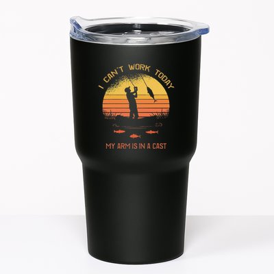 Fisherman I CanT Work Today My Arm Is In A Cast Funny Tumbler