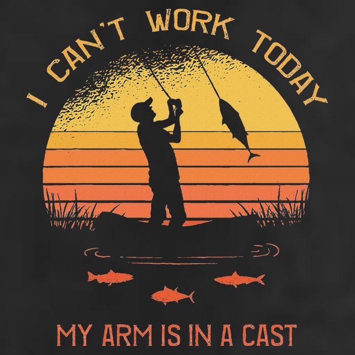 Fisherman I CanT Work Today My Arm Is In A Cast Funny 25L Jumbo Tote