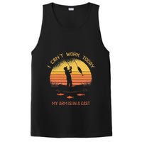 Fisherman I CanT Work Today My Arm Is In A Cast Funny PosiCharge Competitor Tank