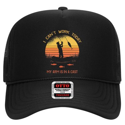 Fisherman I CanT Work Today My Arm Is In A Cast Funny Trucker Hat