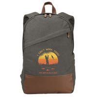 Fisherman I CanT Work Today My Arm Is In A Cast Funny Cotton Canvas Backpack