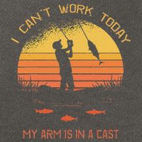 Fisherman I CanT Work Today My Arm Is In A Cast Funny Cotton Canvas Backpack