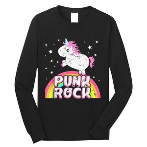 Funny Ironic Cool Unicorn Punk Rock Rap Music Festival Long Sleeve Shirt