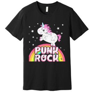 Funny Ironic Cool Unicorn Punk Rock Rap Music Festival Premium T-Shirt