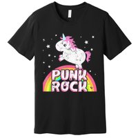 Funny Ironic Cool Unicorn Punk Rock Rap Music Festival Premium T-Shirt