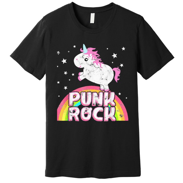 Funny Ironic Cool Unicorn Punk Rock Rap Music Festival Premium T-Shirt