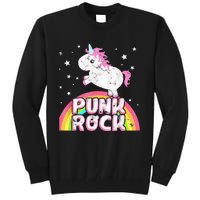 Funny Ironic Cool Unicorn Punk Rock Rap Music Festival Tall Sweatshirt