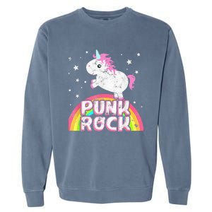 Funny Ironic Cool Unicorn Punk Rock Rap Music Festival Garment-Dyed Sweatshirt